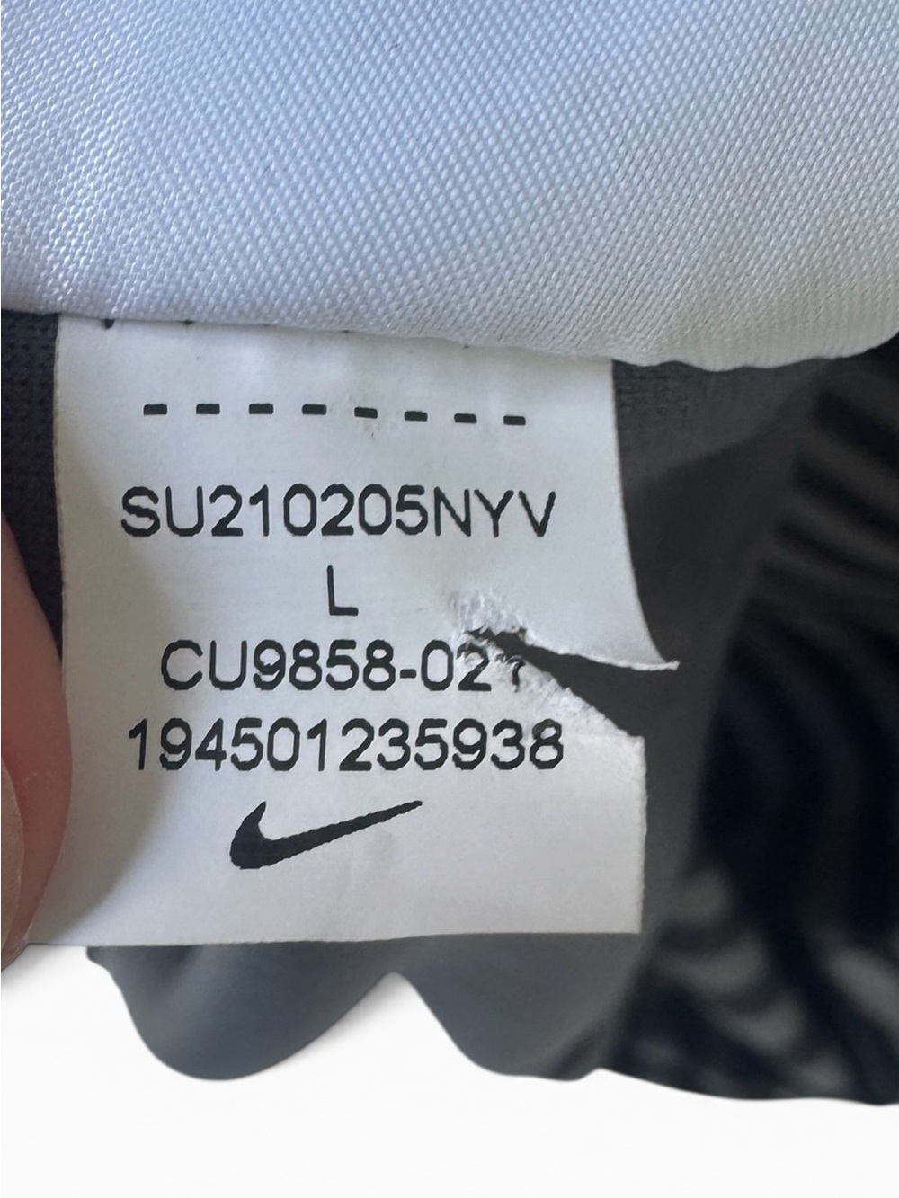 104. Nike Gray and Charcoal Striped Polo Shirt - Picture 8 of 8